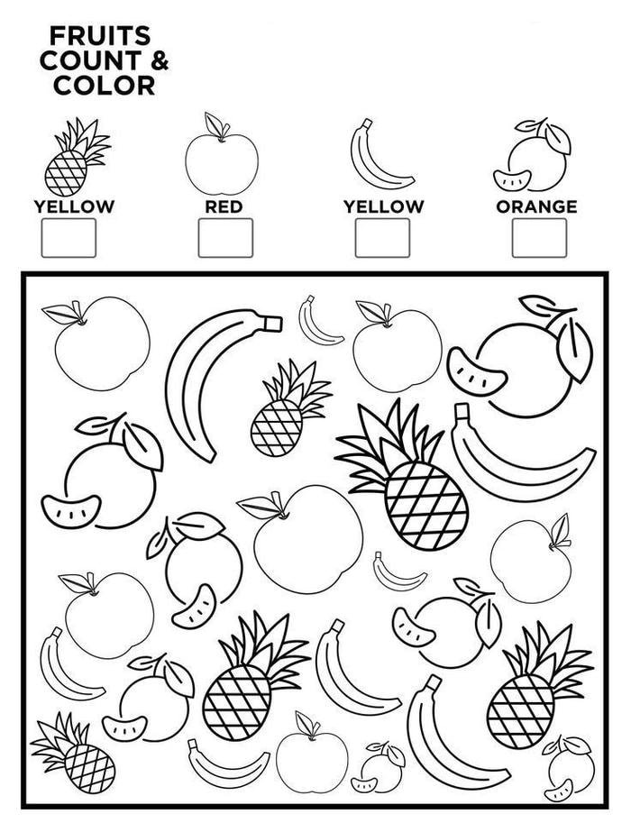 tranh tô màu hoa quả đẹp nhất