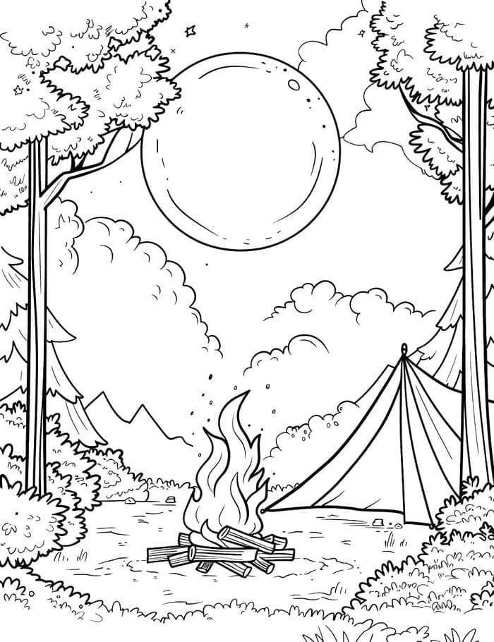 tranh tô màu phong cảnh miền núi