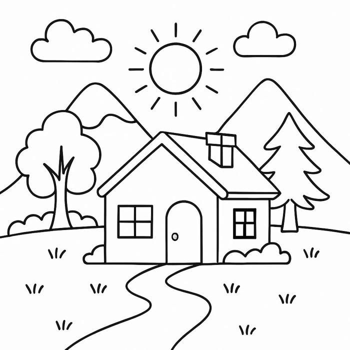 tranh tô phong cảnh buổi sáng