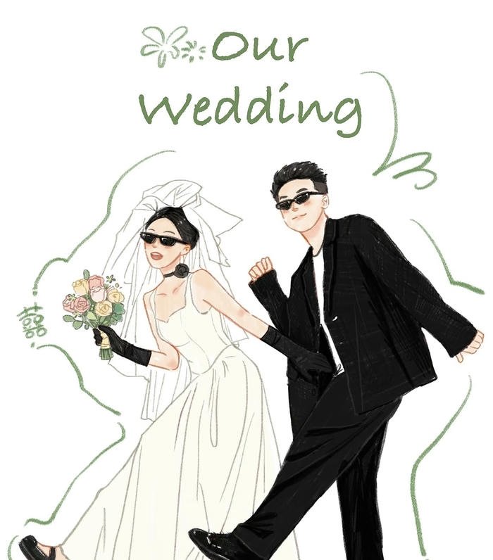 Ảnh cô dâu chú rể anime rực rỡ