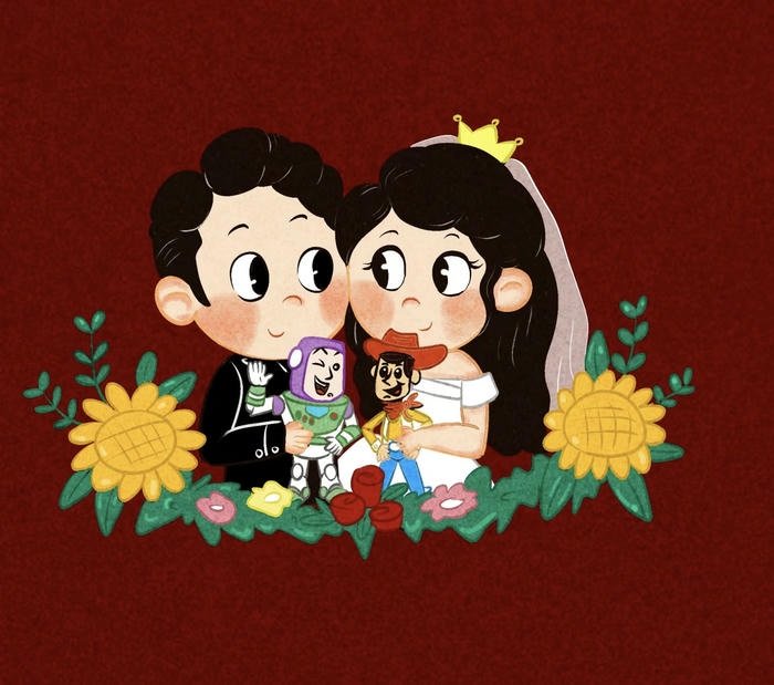 Góc ảnh cô dâu chú rể anime full HD