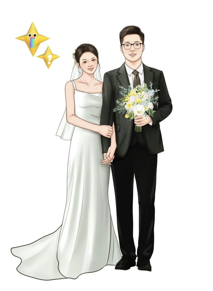 Góc chụp ảnh cô dâu chú rể anime