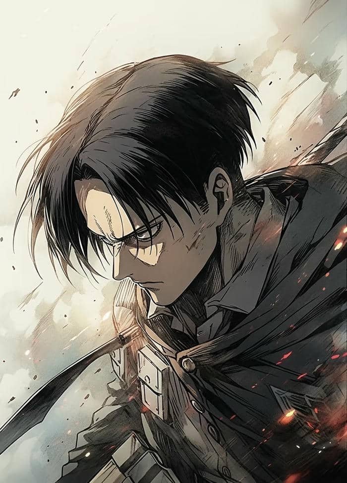 Hình Levi anime ngầu lòi