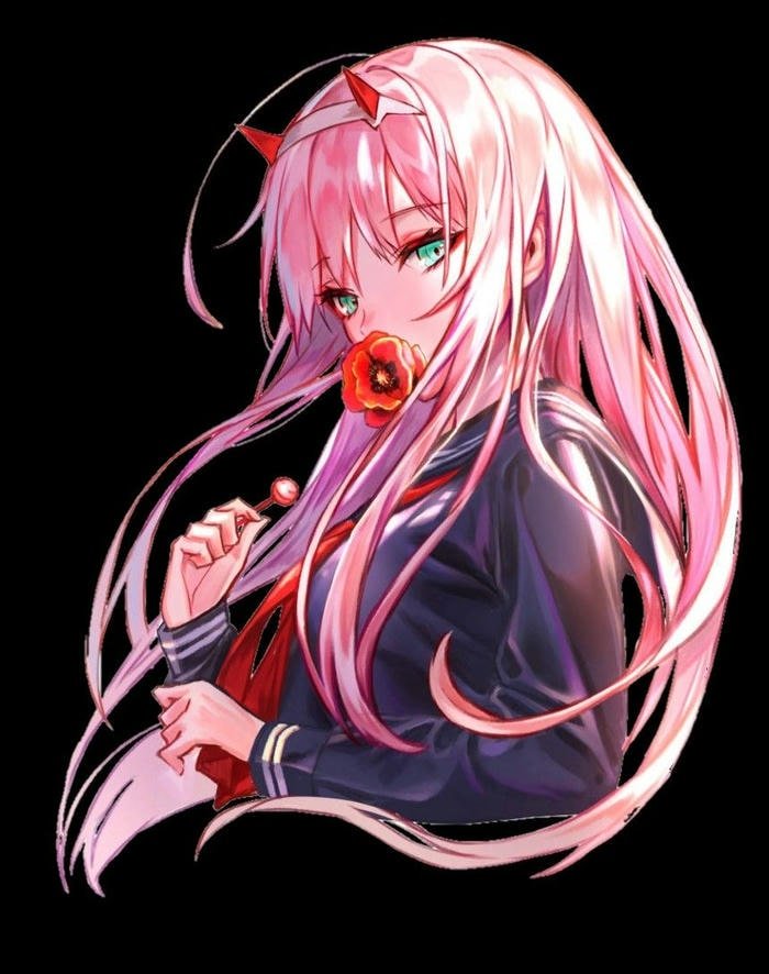 Hình Zero Two anime nổi bật sắc màu