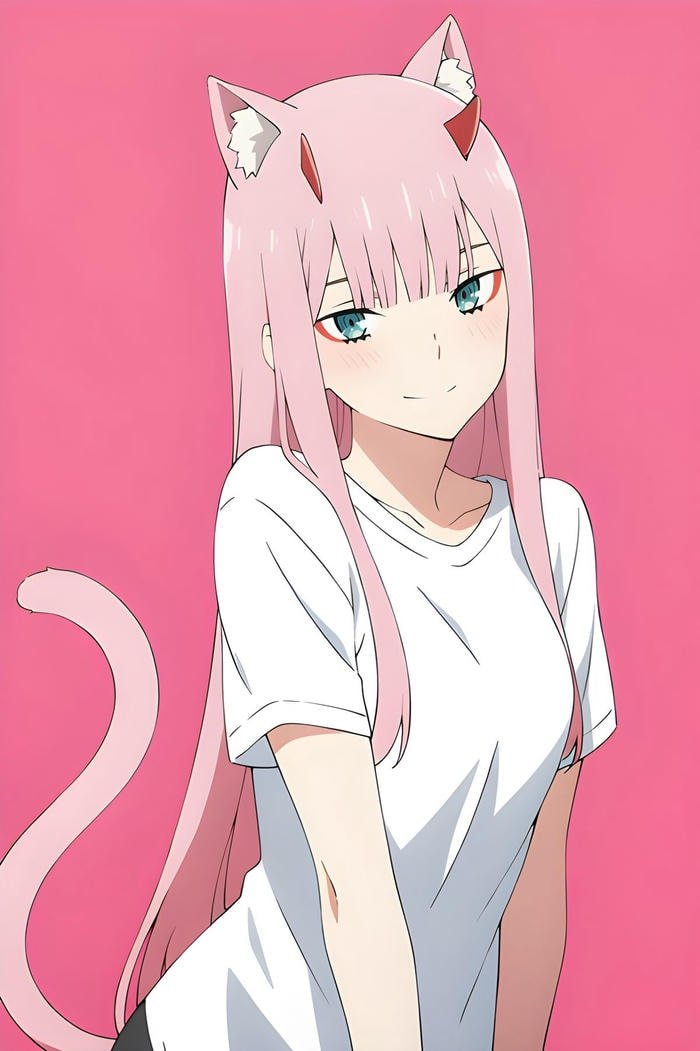 Hình Zero Two anime phong cách