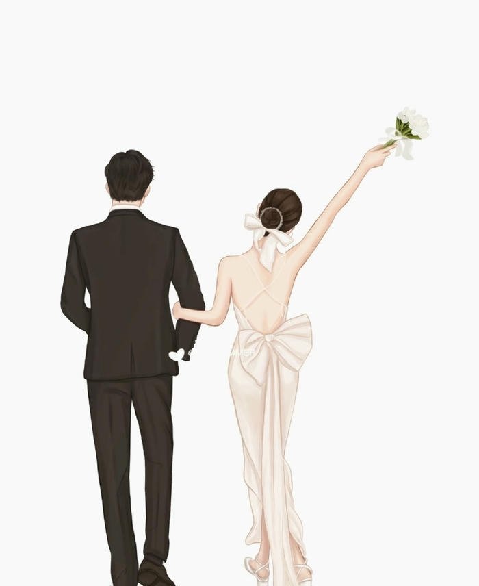 Hình ảnh cô dâu chú rể anime đáng yêu