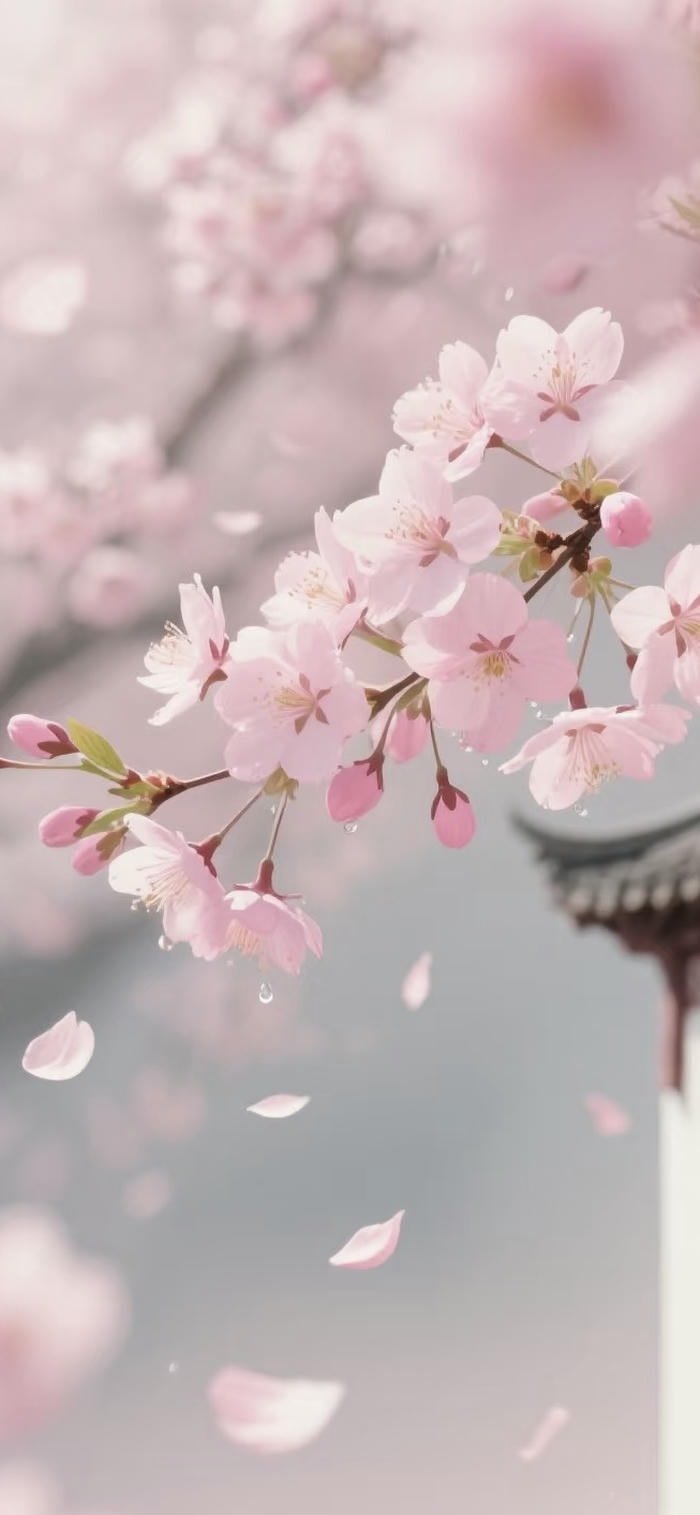 ảnh nền anime hoa anh đào Nhật cổ