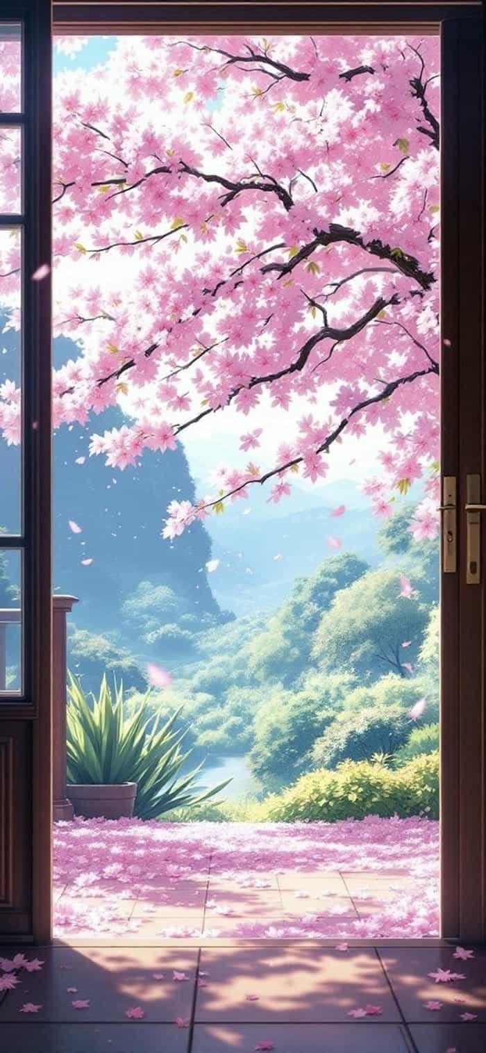 các ảnh hoa anh đào anime phong cách Nhật