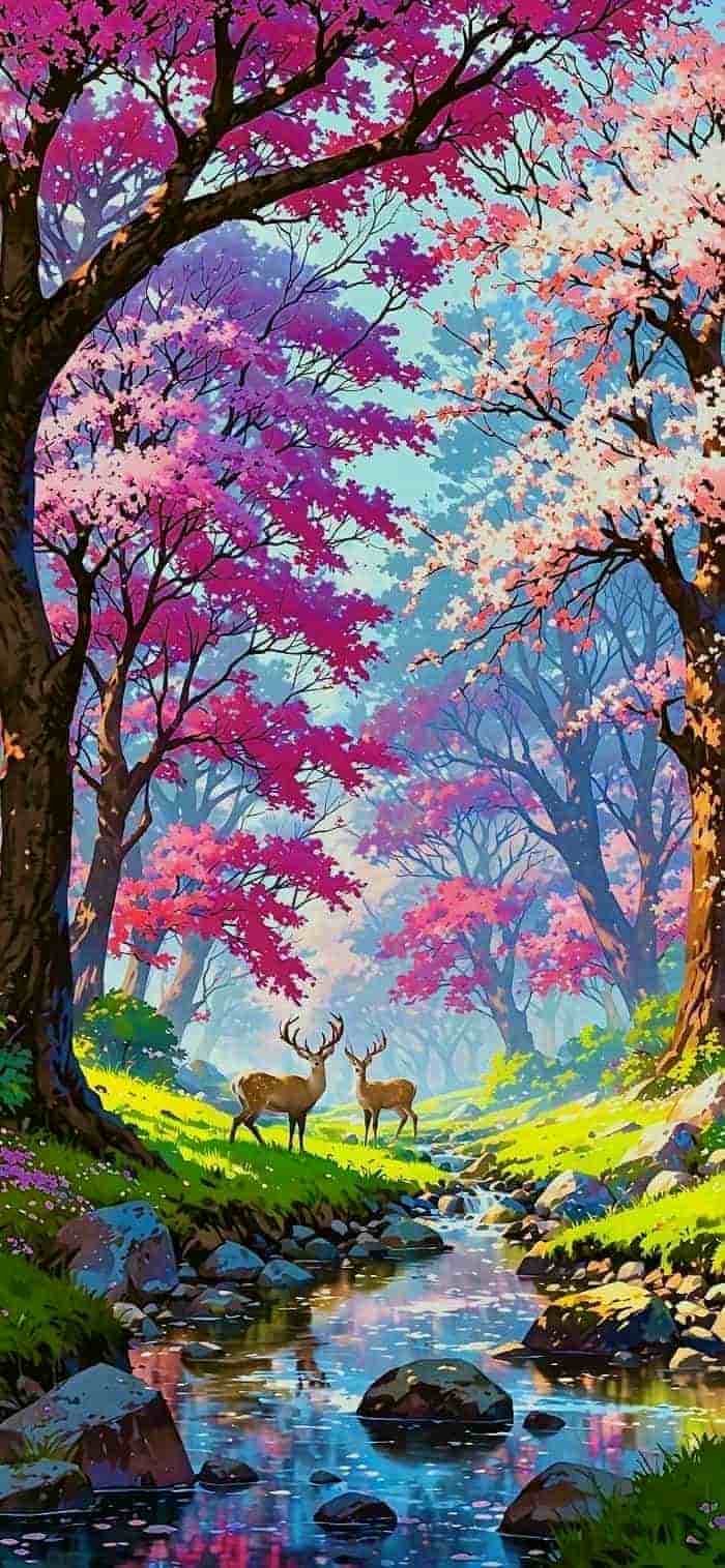 các ảnh nền anime hoa anh đào mùa xuân