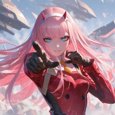 hình Zero Two anime tươi sáng