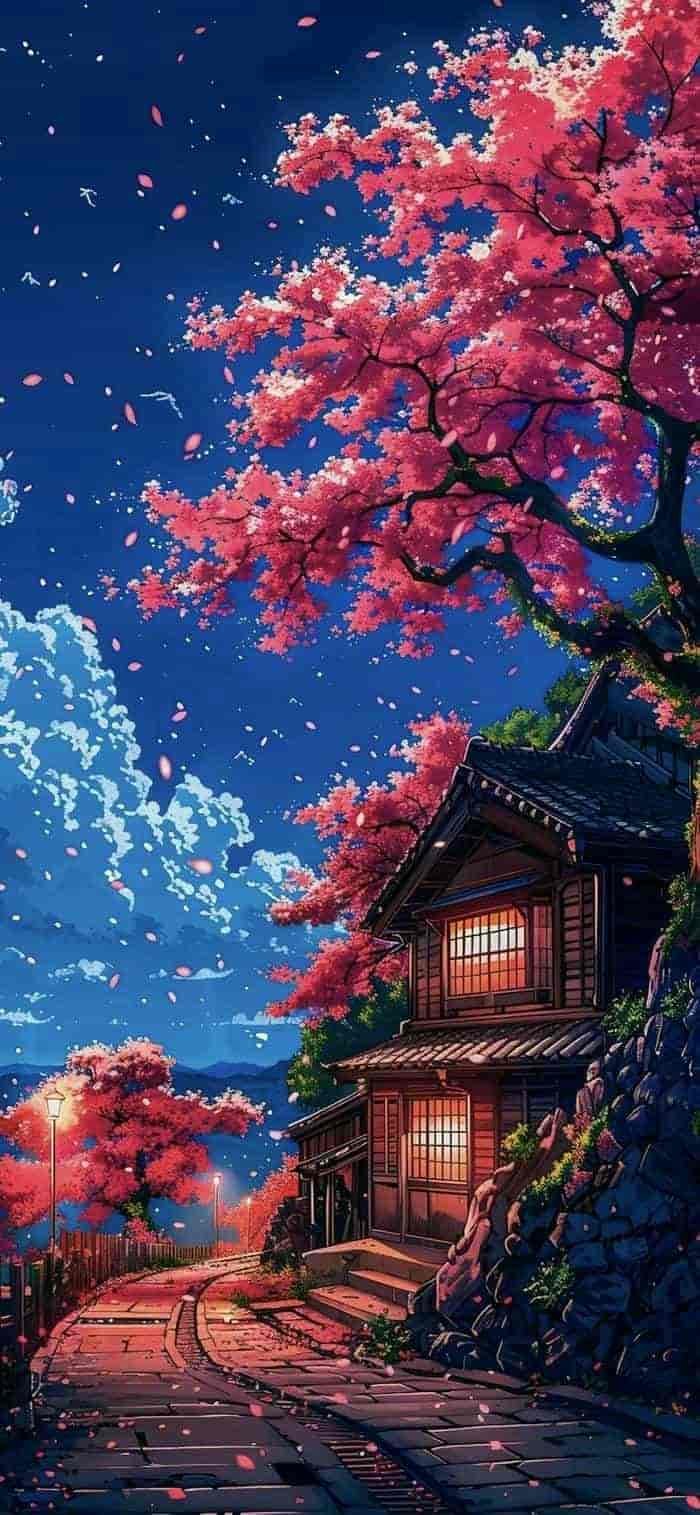 hình nền anime hoa anh đào đẹp