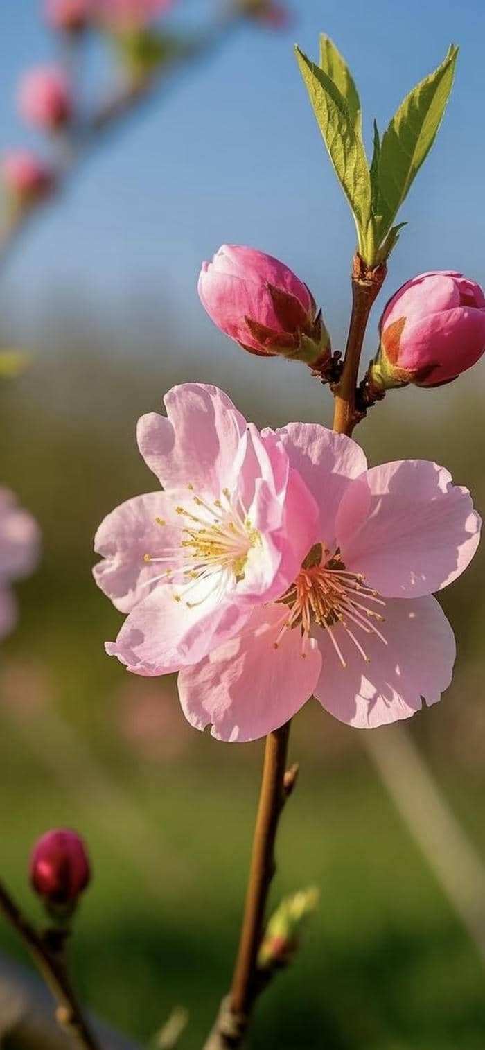 hình nền hoa đào trang trí tết