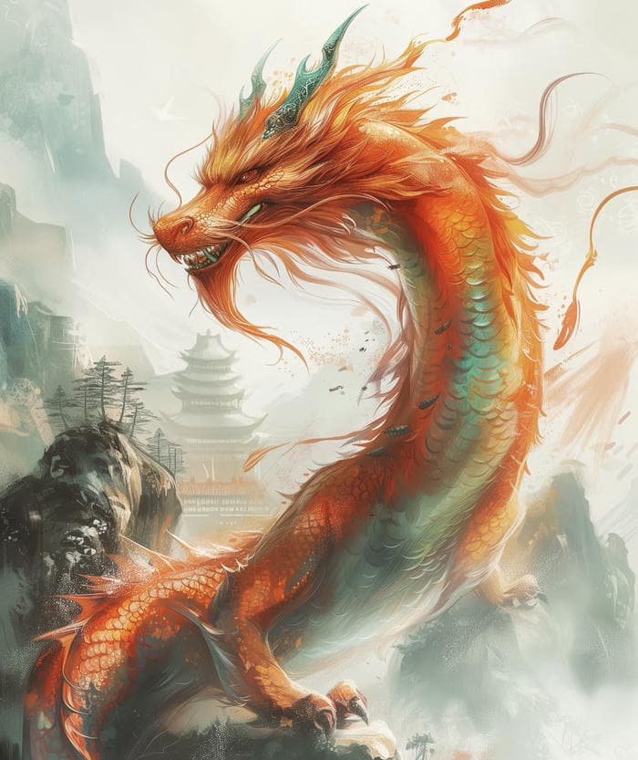 hình rồng anime màu xanh