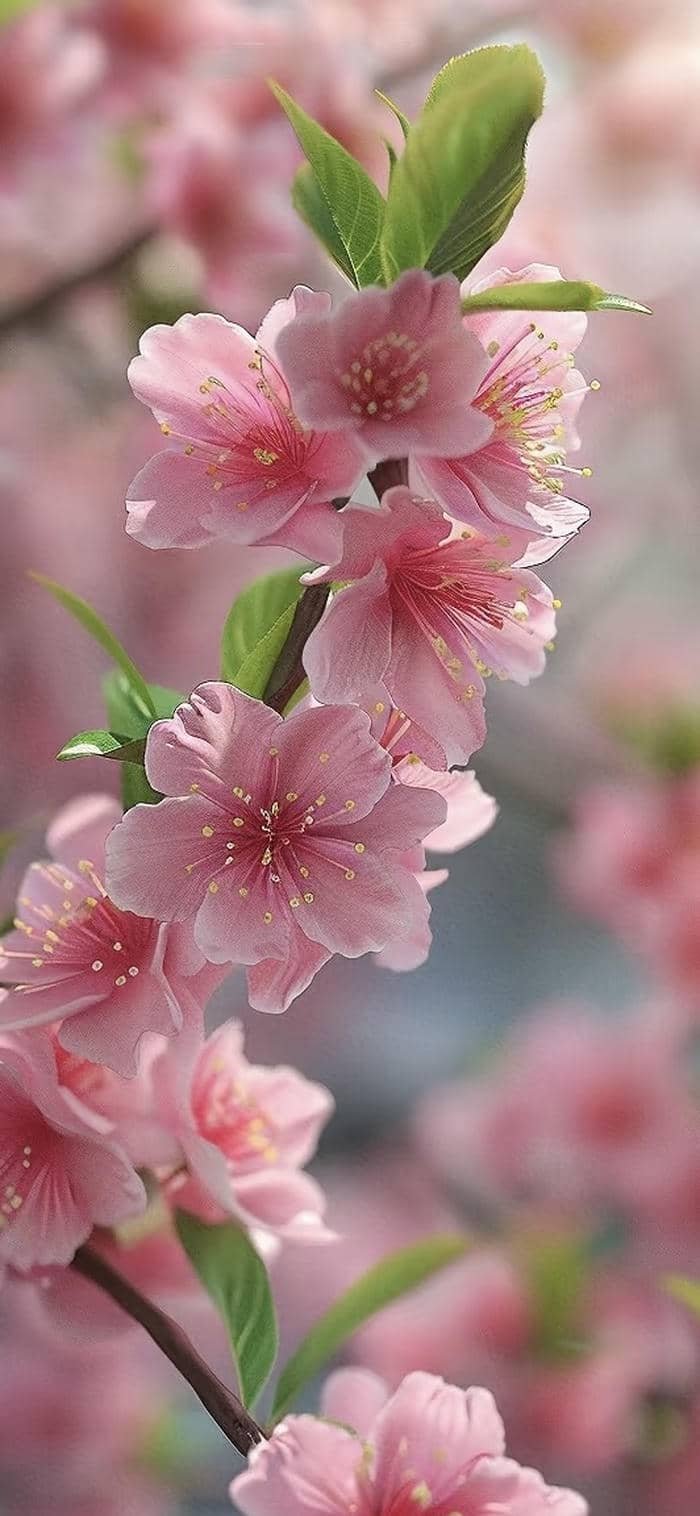 nền ảnh hoa đào nghệ thuật