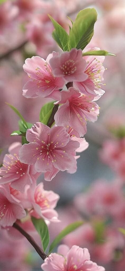 những nền ảnh hoa đào nghệ thuật