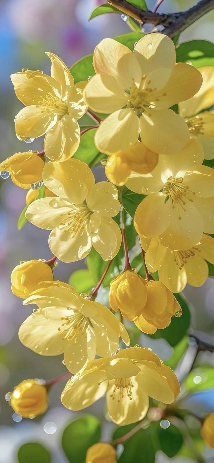 ảnh nền điện thoại hoa mai vàng đẹp tinh tế