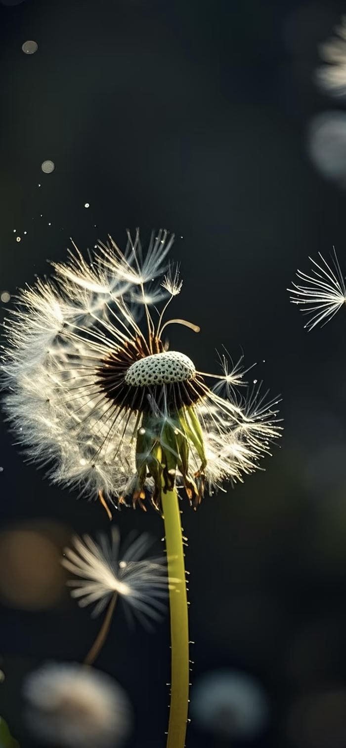 hình nền bồ công anh trong gió