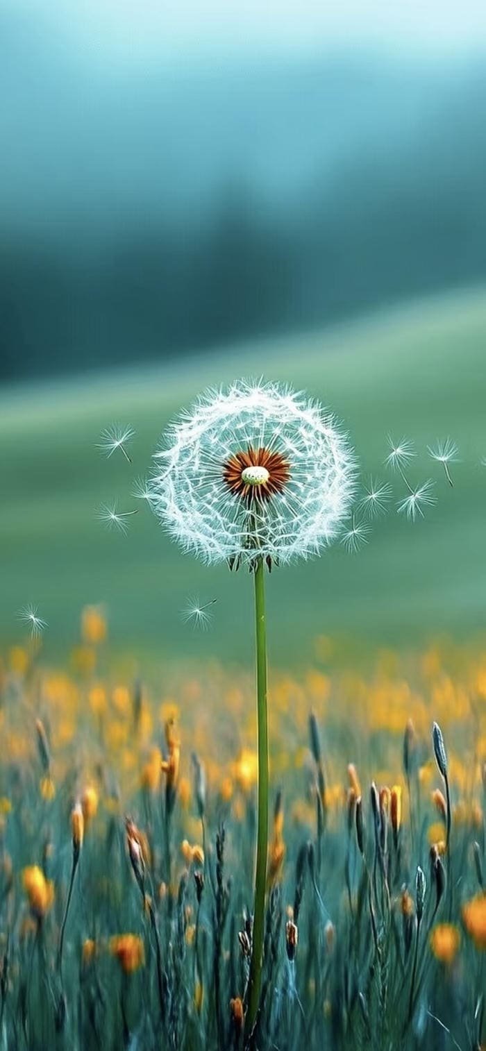 hình nền hoa bồ công anh vintage